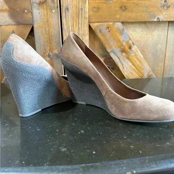 Michael Kors Brown Suede Wedge Heels Size 10 - Picture 7 of 8